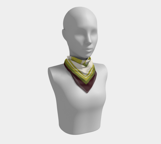 Vintage Plums with Dark Purple Border Square Silk Scarf