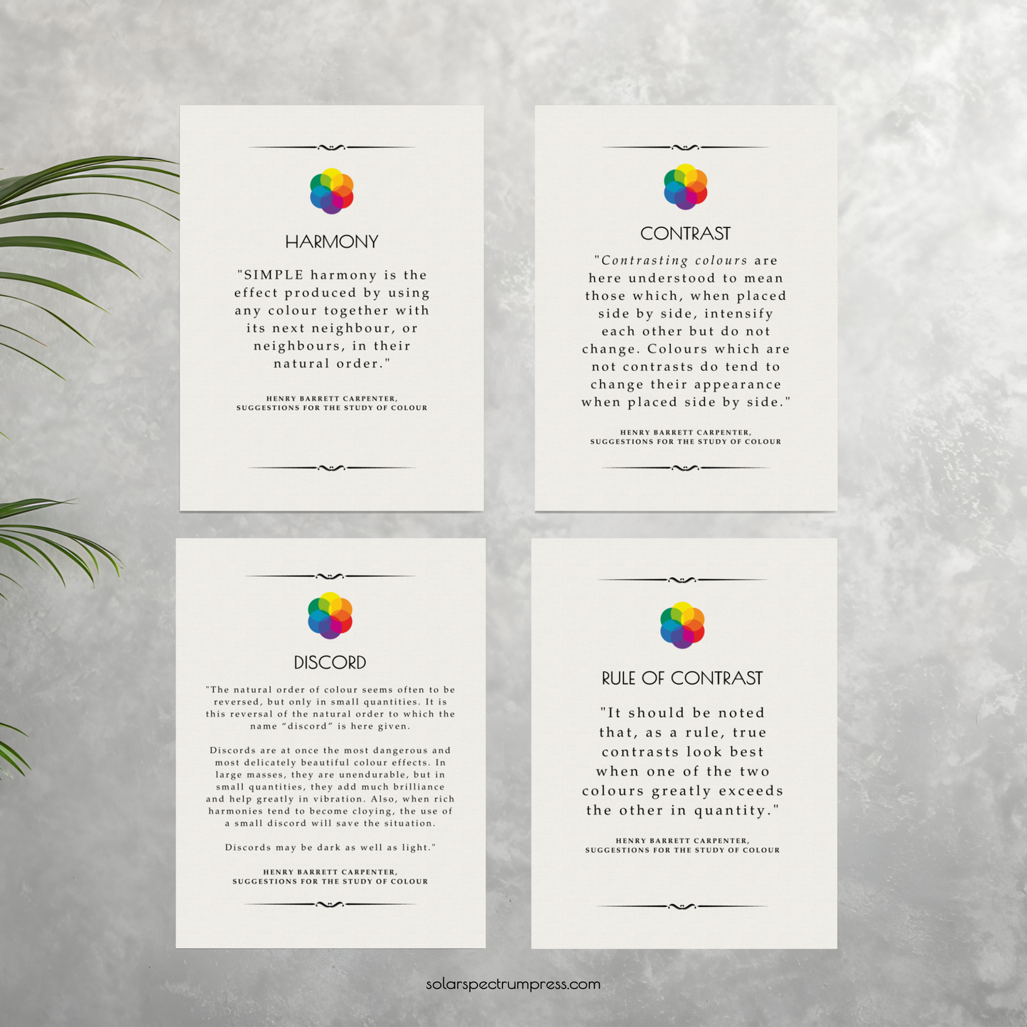 Harmony, Contrast, and Discord Unframed Poster Set