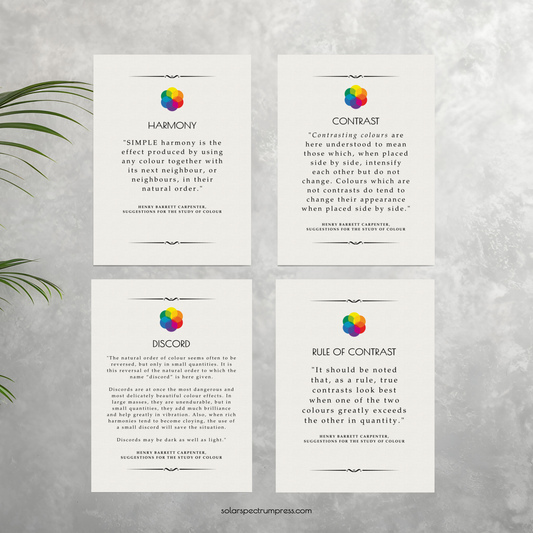 Harmony, Contrast, and Discord Unframed Poster Set