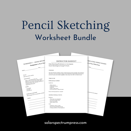 Pencil Sketching Worksheet Bundle
