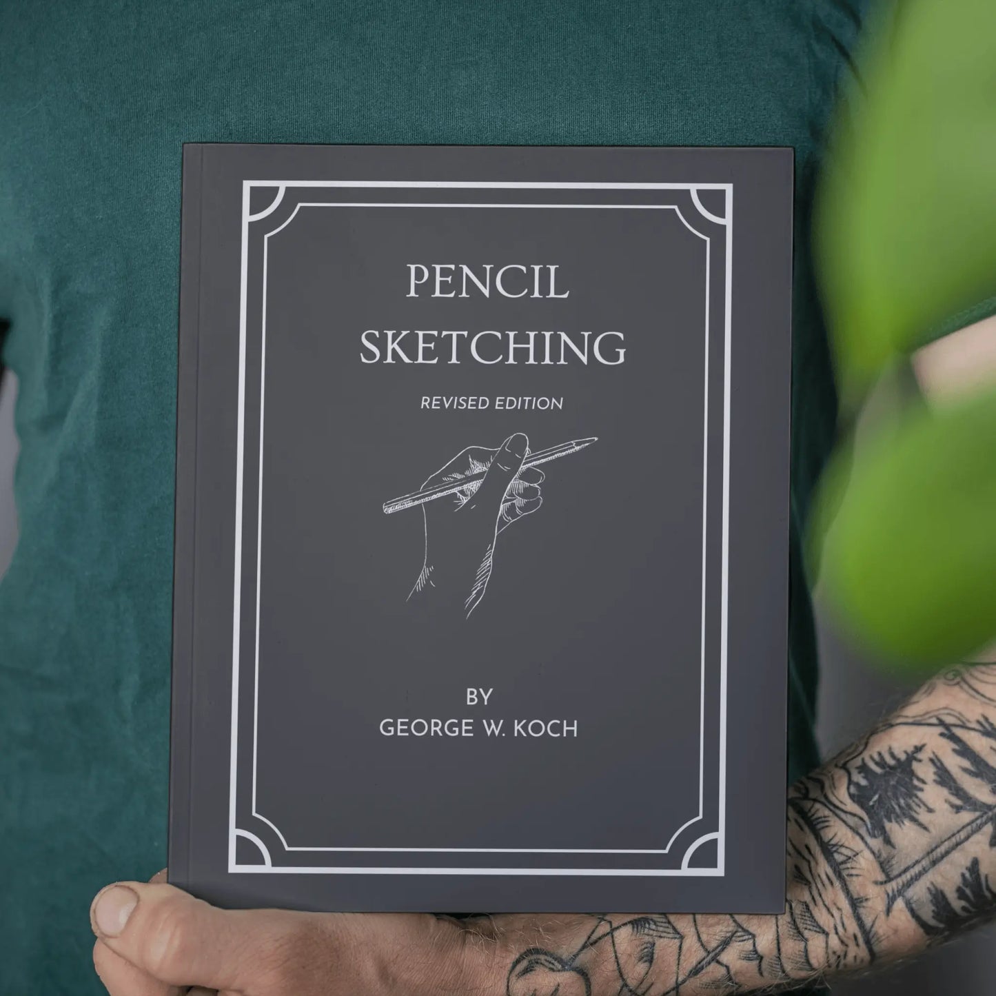 Paperback book titled "Pencil Sketching Revised" by Solar Spectrum Press, featuring a cover with pencil artwork.