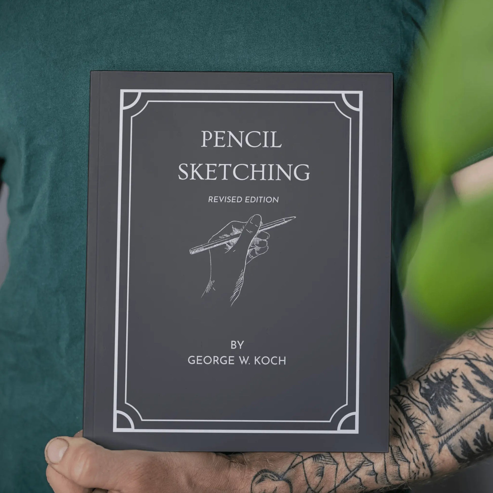 Paperback book titled "Pencil Sketching Revised" by Solar Spectrum Press, featuring a cover with pencil artwork.