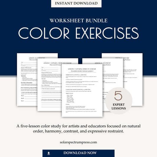 Color Theory Exercise Worksheets.