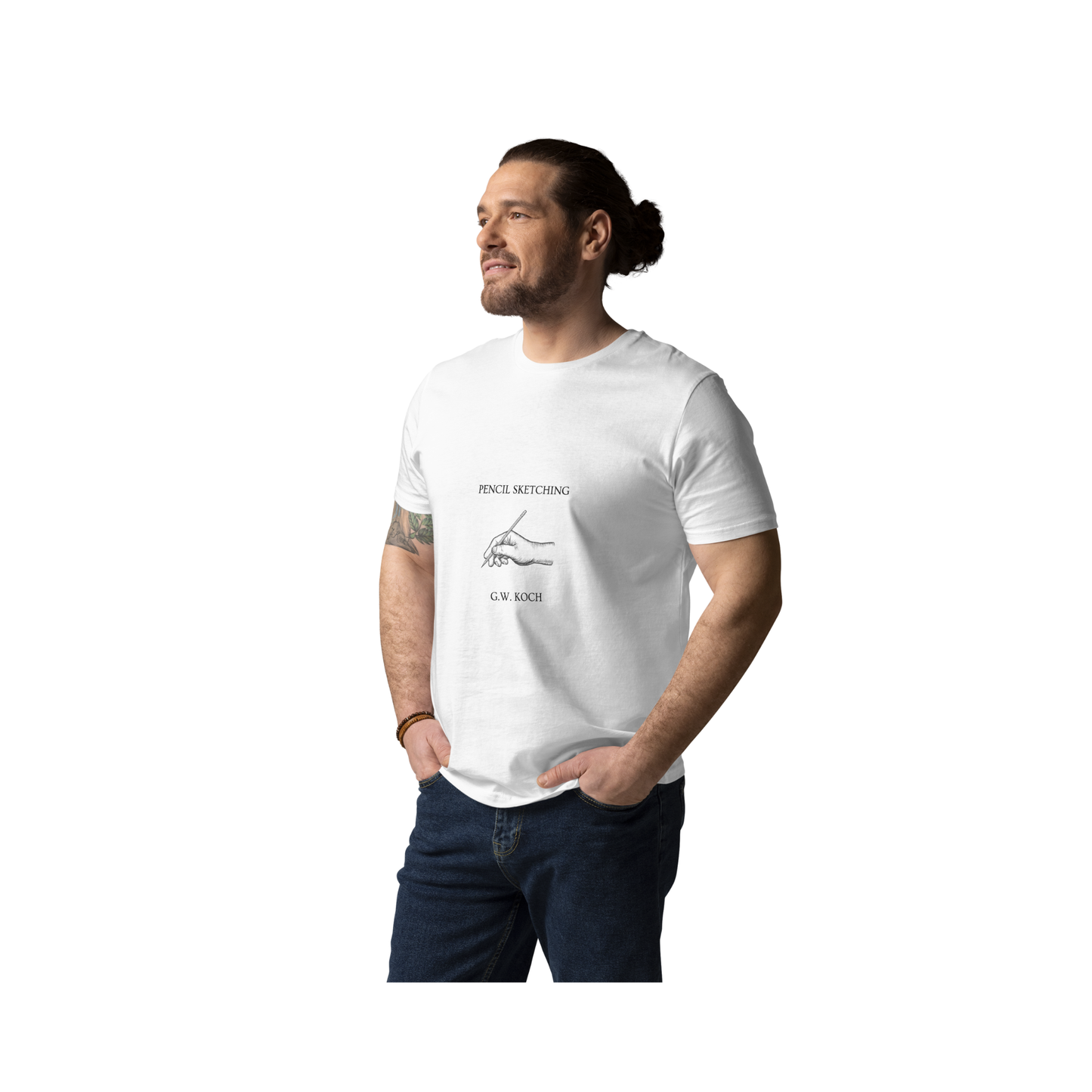 Pencil Sketching Unisex organic cotton t-shirt
