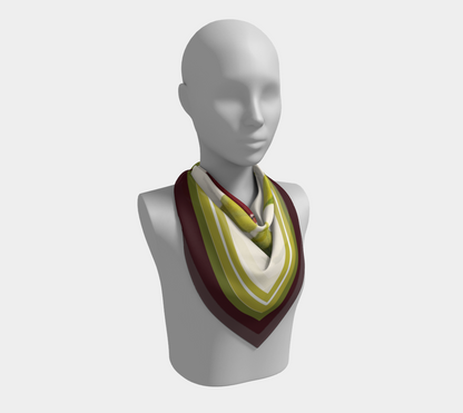 Vintage Plums with Dark Purple Border Square Silk Scarf