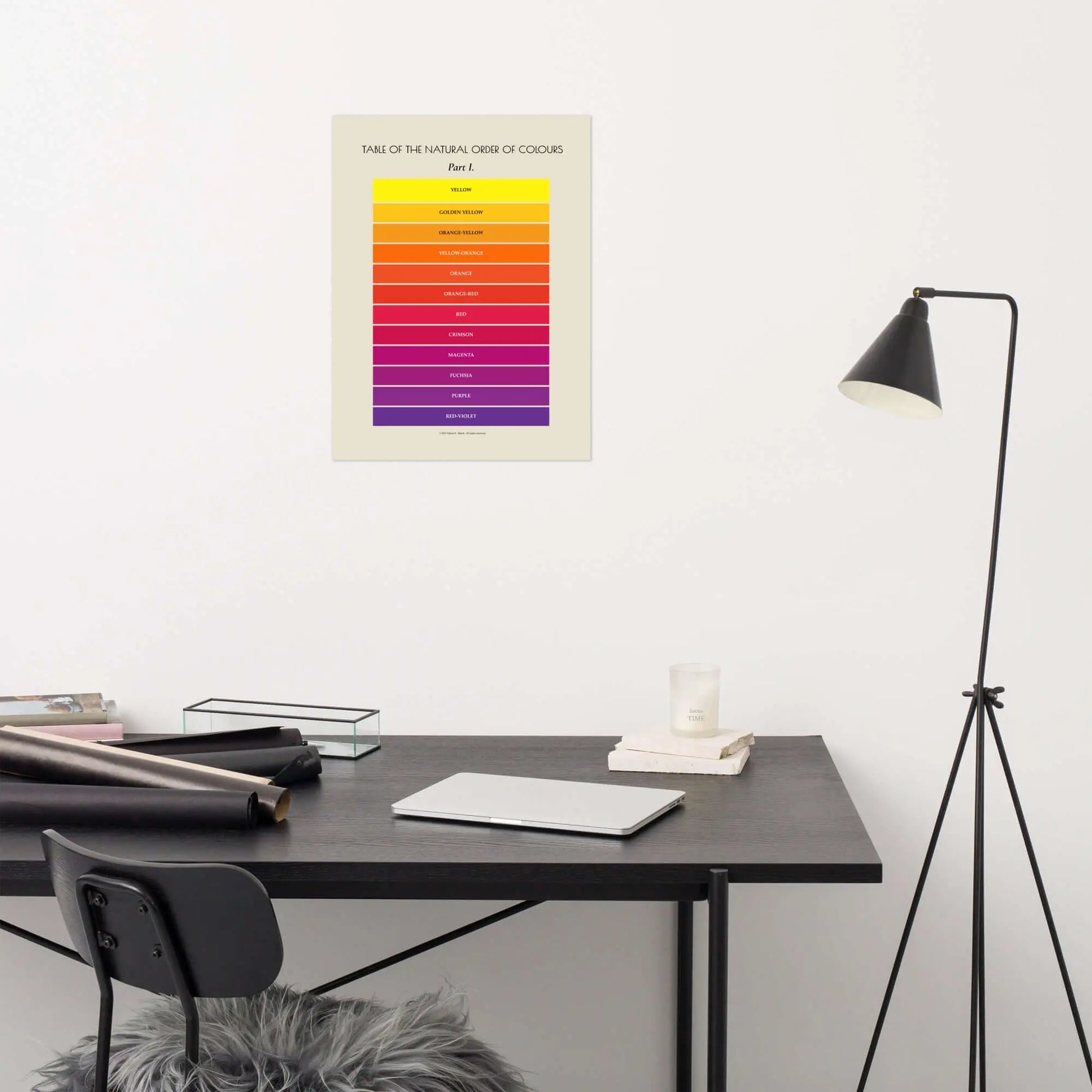 Unframed poster featuring warm colors on premium luster photo paper by Solar Spectrum Press, 18x24 inches.