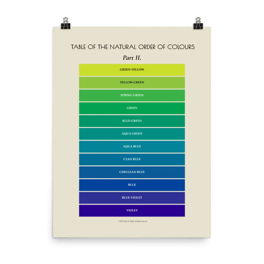 Unframed poster featuring cool colors on premium luster photo paper, from Solar Spectrum Press in 18x24 inches.