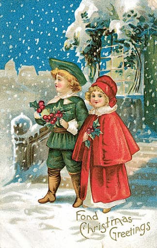 Louis Prang Christmas Card