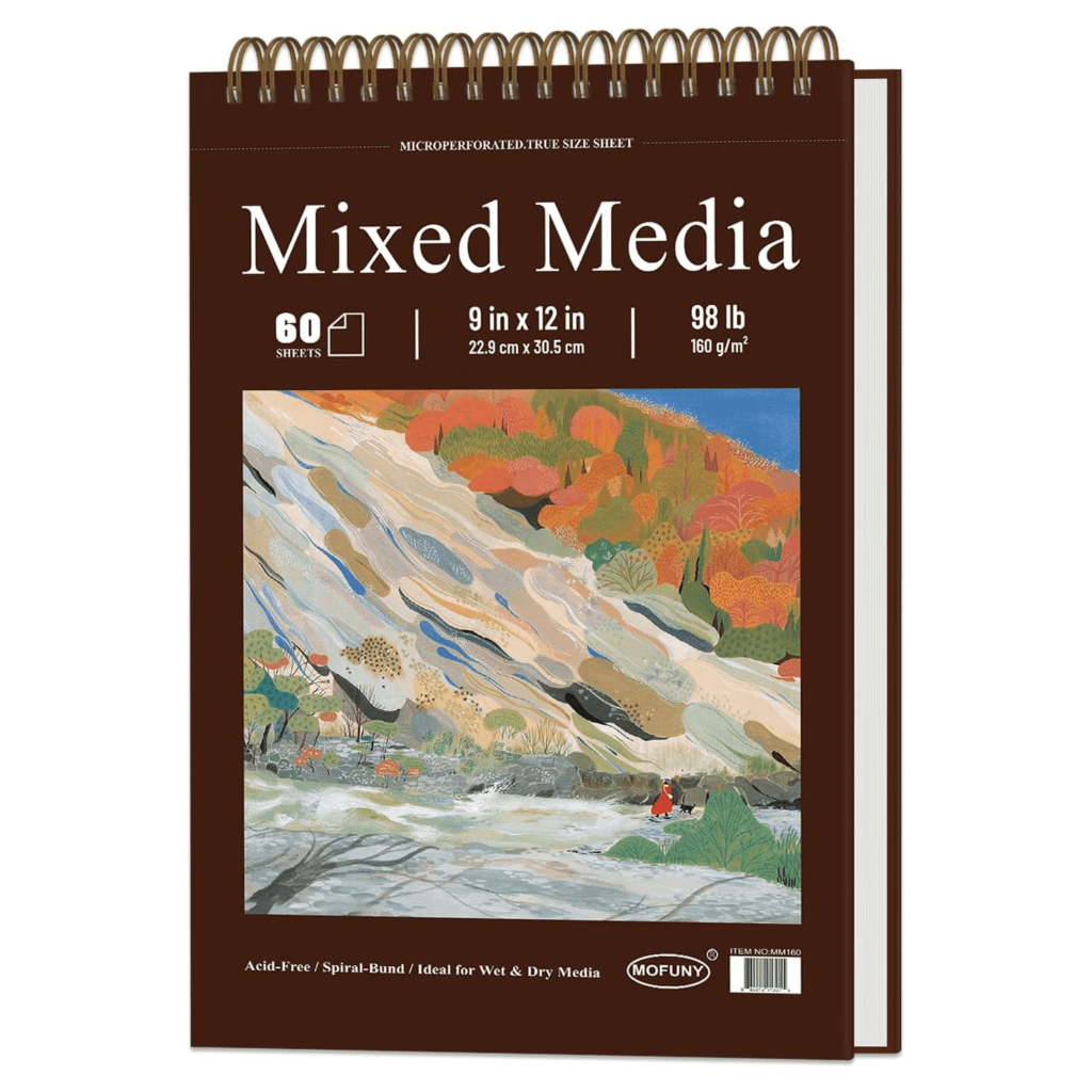 Mixed Media Sketchbook 9x12, Drawing Paper Pad